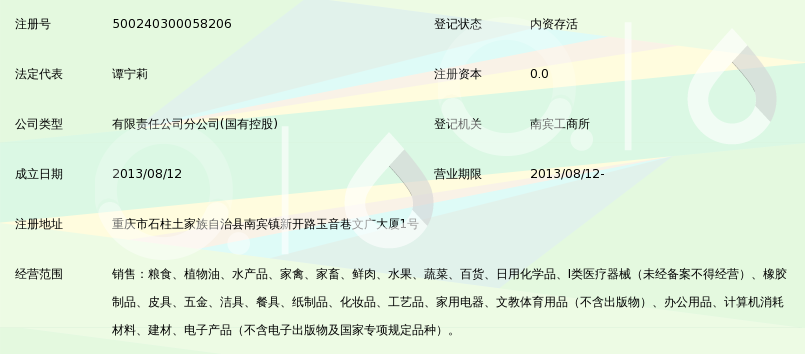 重庆市农产品集团石柱文广店