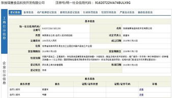 张掖市瑞赛食品科技有限责任公司法人代表 注册资金